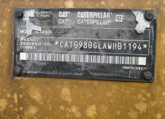 Cat 980GII AWH01194