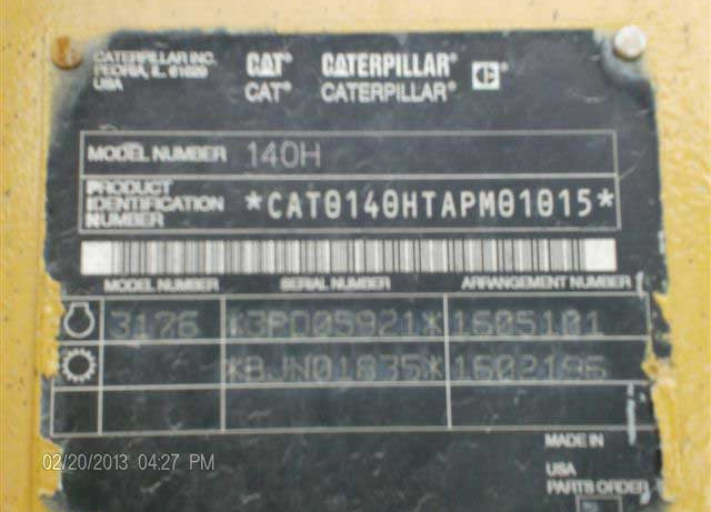 Cat 140H APM01015