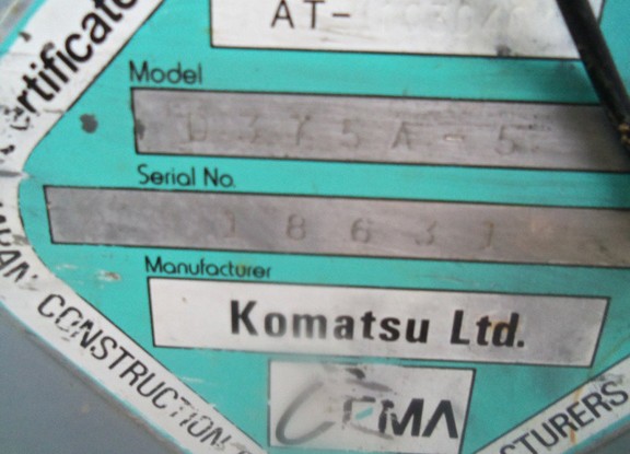Komatsu D375A-5 18631