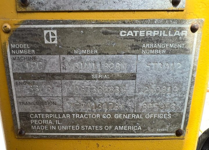 Caterpillar 12G 61M11828