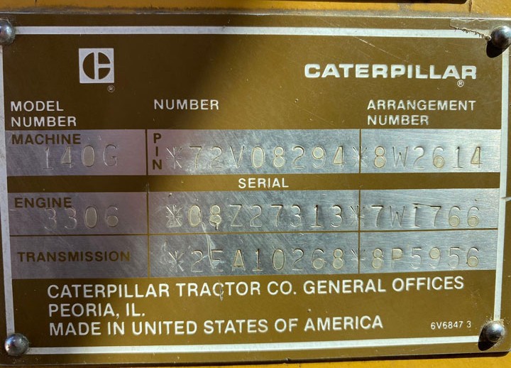 Caterpillar 140G 72V08294