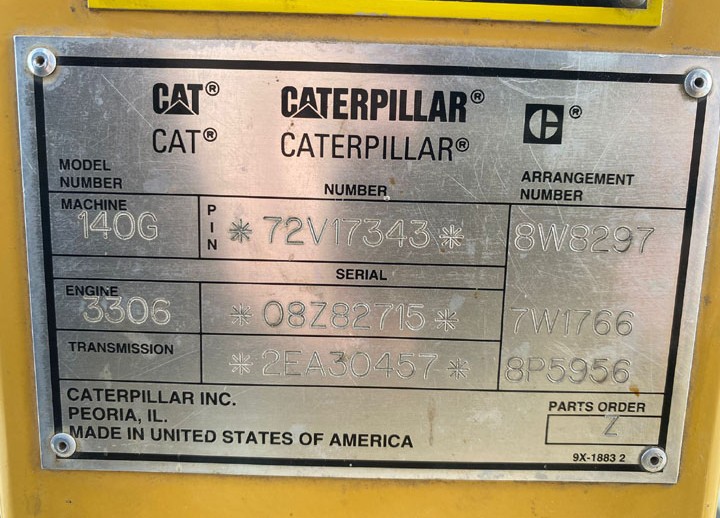 Caterpillar 140G 72V17343