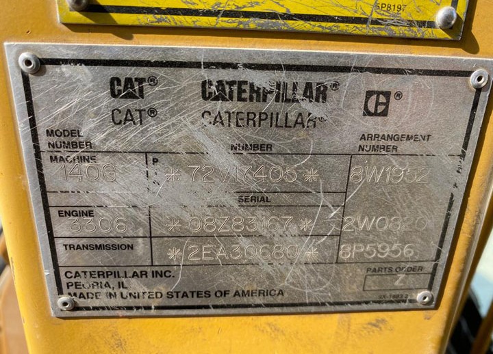 Caterpillar 140G 72V17405