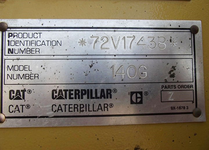 Caterpillar 140G 72V17438