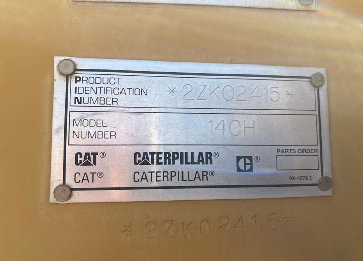 Caterpillar 140H 2ZK02415