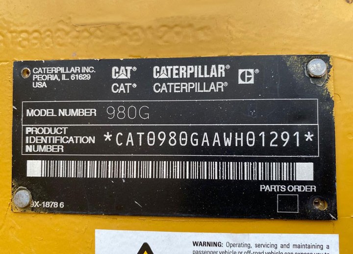 Caterpillar 980GII AWH01291