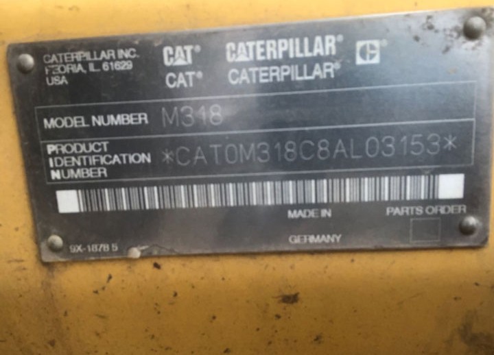 Caterpillar M318 8AL03153