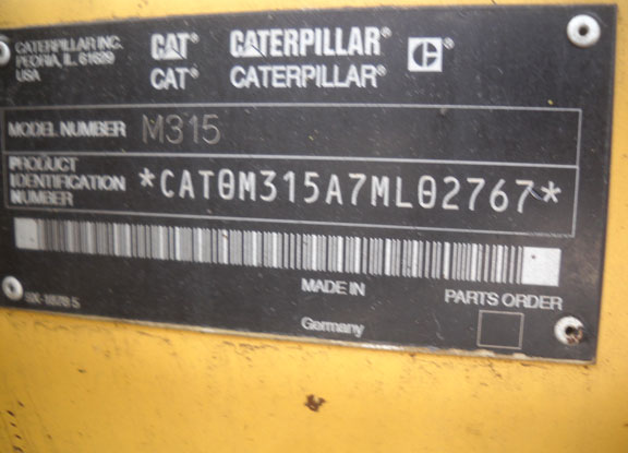 Caterpillar M315 7ML02767