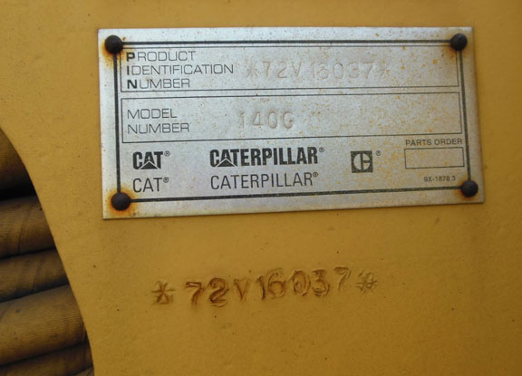 Cat 140G 72V16037