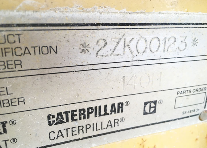Caterpillar 140H 2ZK00123