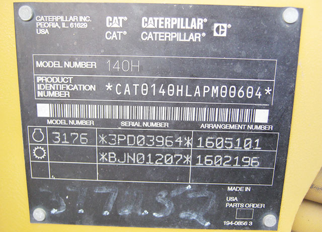Caterpillar 140H APM00604