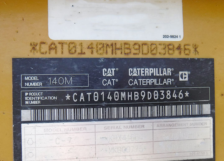 Caterpillar 140M CAT0140MHB9D03846