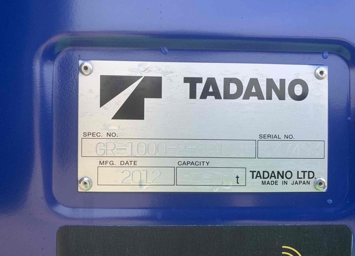 Tadano GR-1000XL-2 XXX