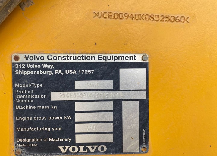 Volvo G940 VCE9G940K0S525060